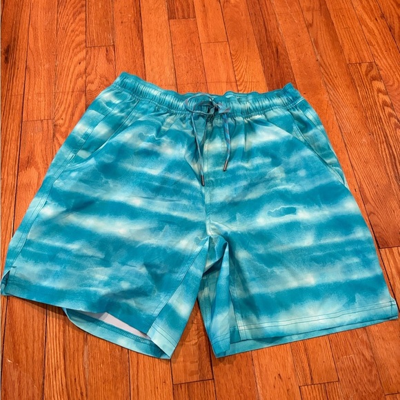 George Men’s Blue Tie-Dye Swim Trunks Board Shorts - Picture 1 of 7